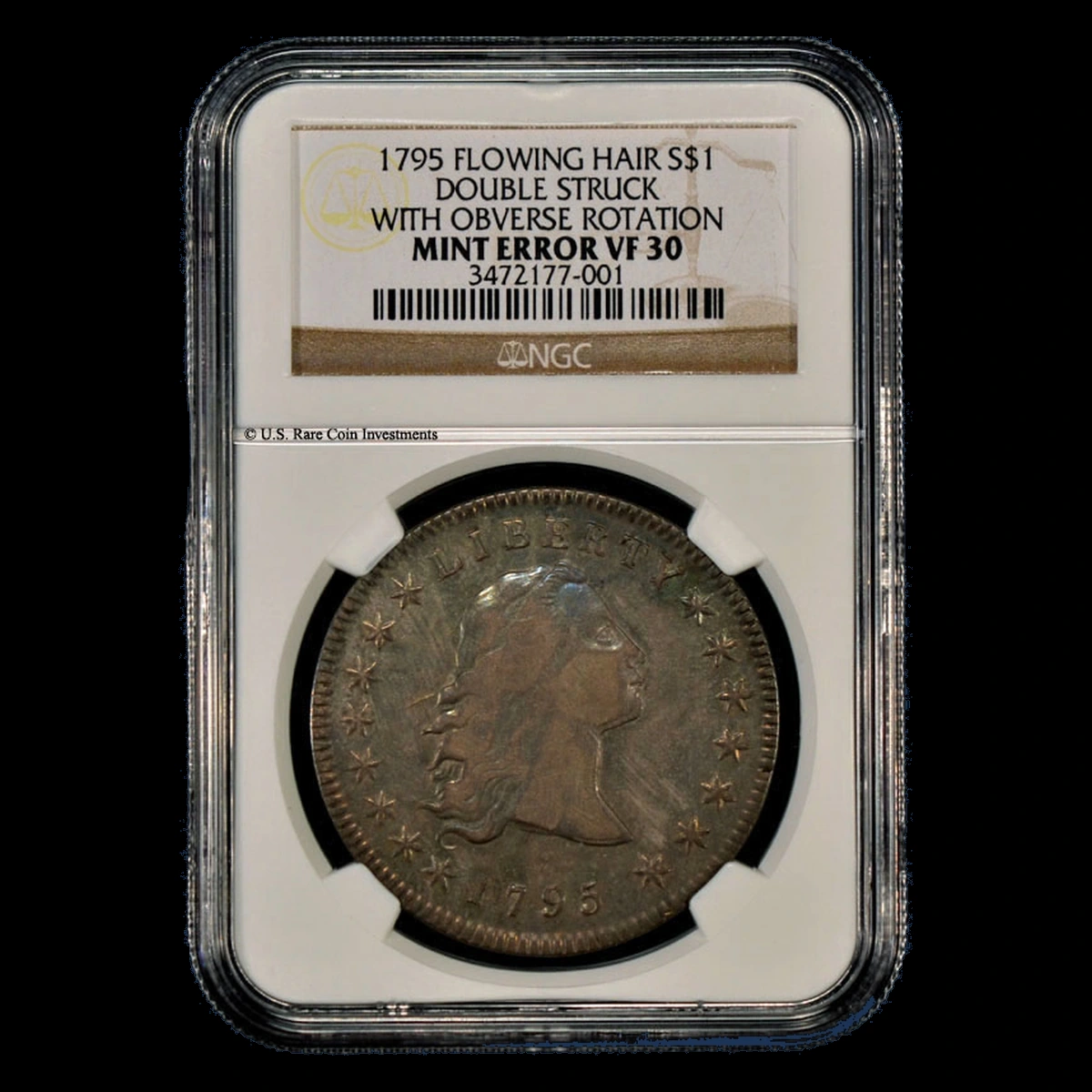 1795 Flowing Hair Dollar: Multiple Strike