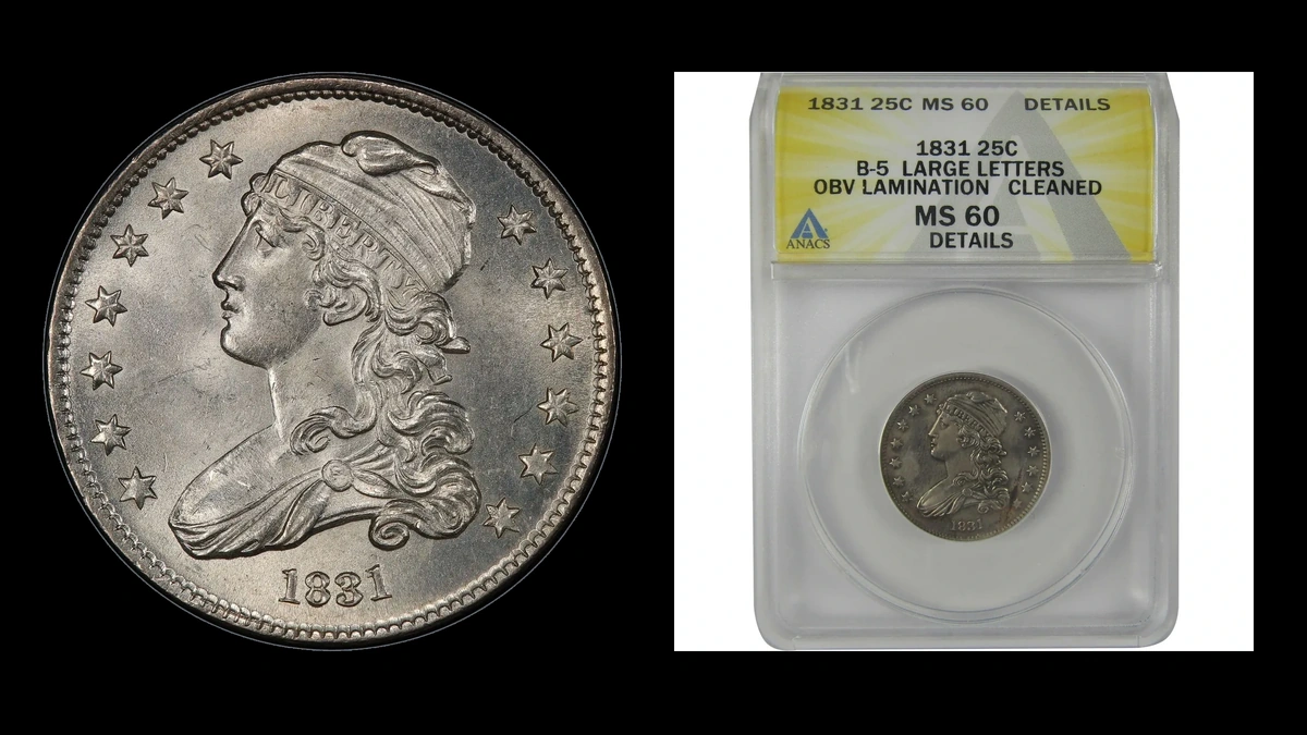 1831 Quarter Errors — error coin photographs