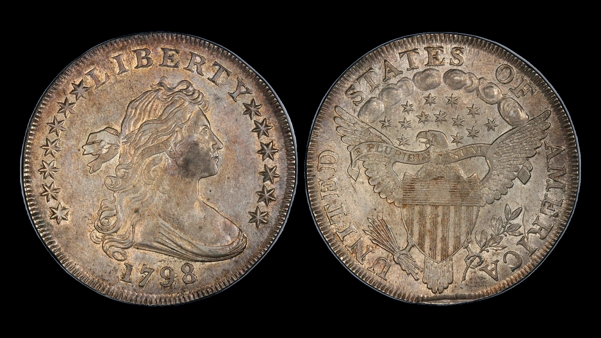 1798 Draped Bust Dollar: Clashed Dies