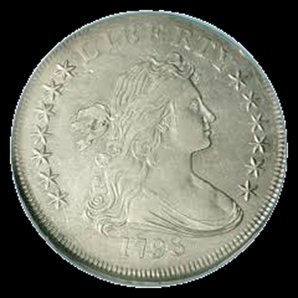 1798 Draped Bust Dollar: Off Center Strike