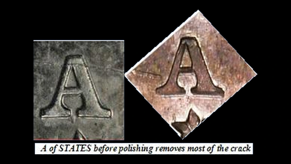 1836 Liberty Seated Dollar: Die Deterioration