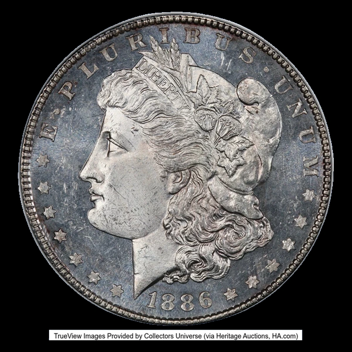 1886 Morgan Silver Dollar: Misplaced Date