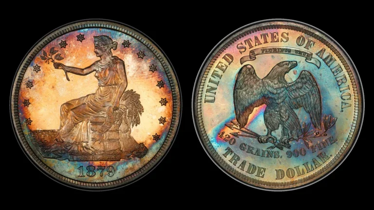 1879 PR Trade Dollar, obverse and reverse