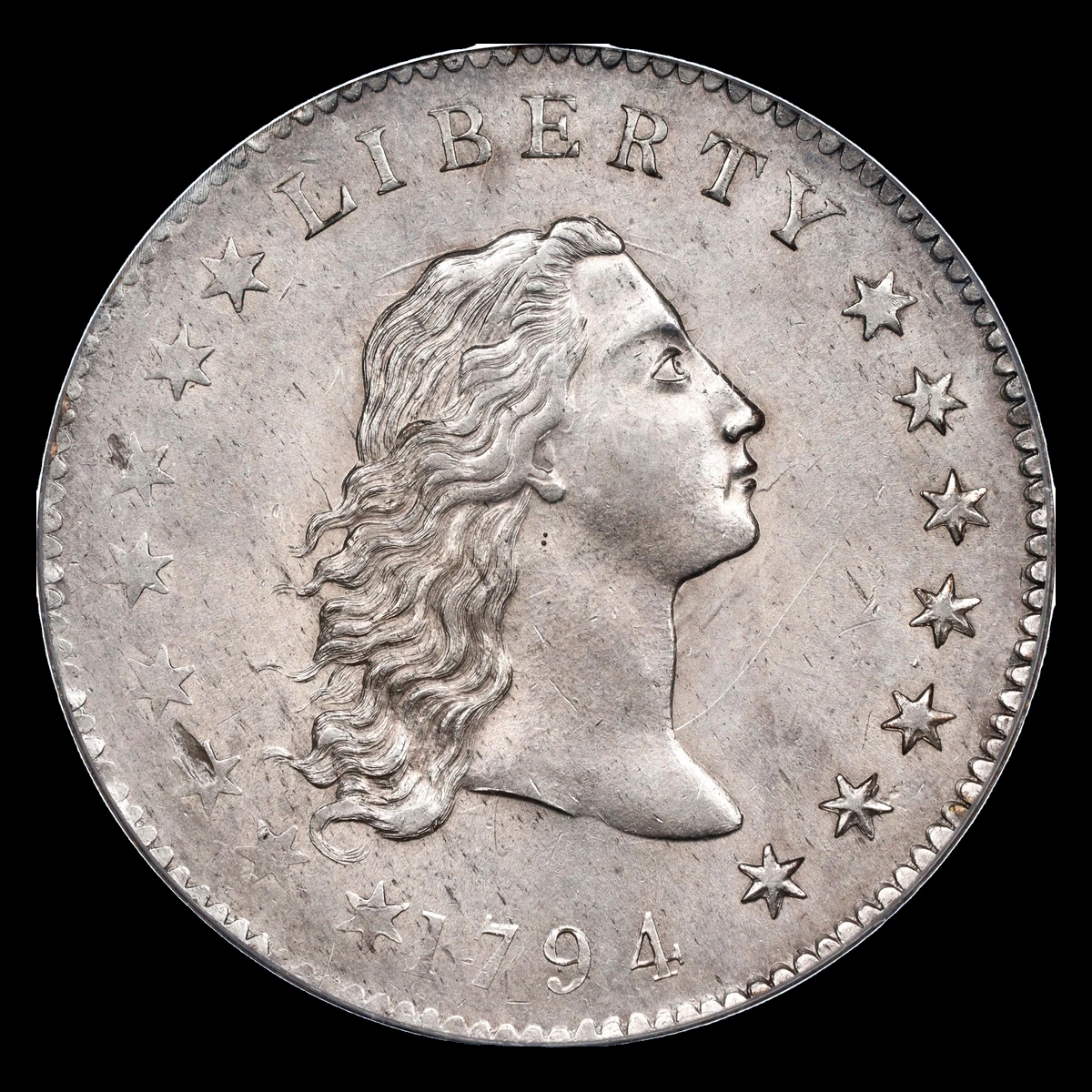 1794 Flowing Hair Dollar: Planchet Flaw
