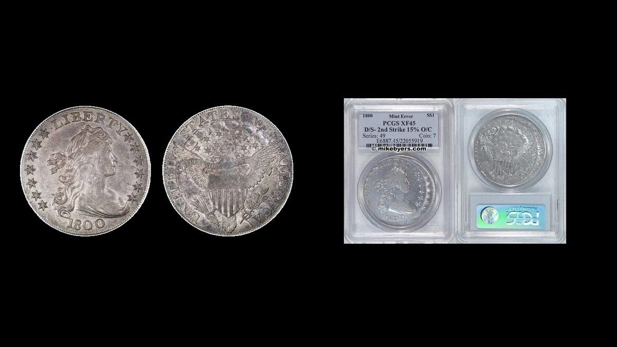 1800 Dollar Errors — error coin photographs