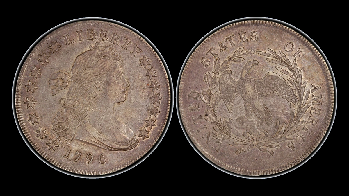 1796 Draped Bust Dollar: Misaligned Die