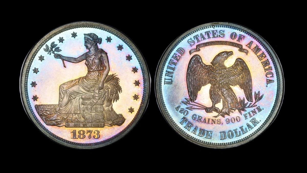 1873 Trade Dollar Errors — error coin photographs