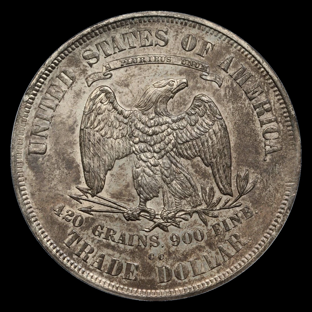 1874 Trade Dollar: Die Crack