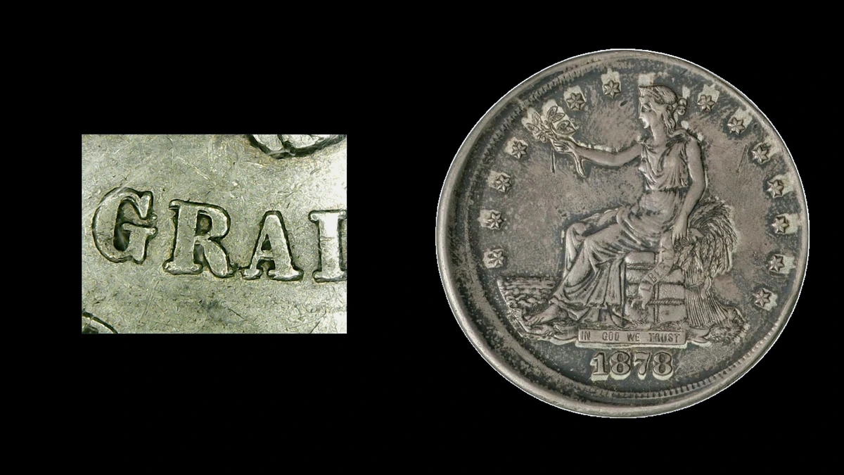 1878 Trade Dollar Errors — error coin photographs